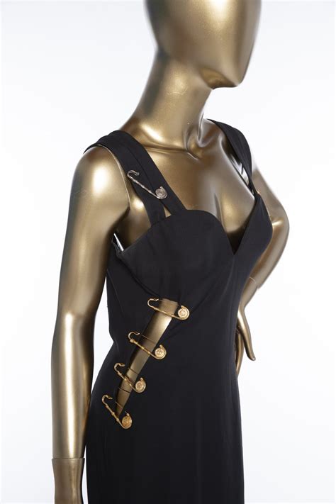 versace pin bag|versace safety pin dress.